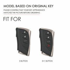 For Lexus 3-button Hallmo Car Cowhide Leather Key Protective Cover Key Case, C130