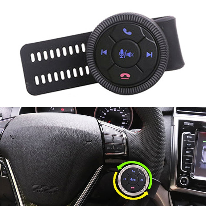 Universal Strap Shape Steering Wheel Remote Control Car Multimedia Wireless Button Remote Control, Strap Shape Black, Strap Shape Silver