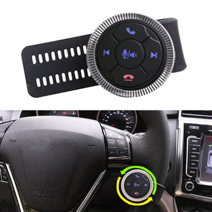 Universal Strap Shape Steering Wheel Remote Control Car Multimedia Wireless Button Remote Control, Strap Shape Black, Strap Shape Silver