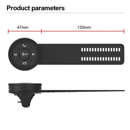 Universal Strap Shape Steering Wheel Remote Control Car Multimedia Wireless Button Remote Control, Strap Shape Black, Strap Shape Silver