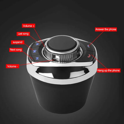 Multifunctional Car Cup Holder Wireless Knob Button Steering Wheel Button Remote Control without Light, without Light