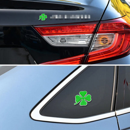 Four Leaf Clover Luck Symbol Badge Labeling Sticker Styling Car Decoration, Size: 4x3x0.3cm, Size: 4x3x0.3cm