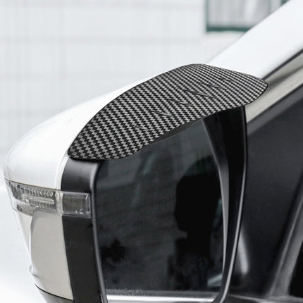 Car Rear View Mirror Rain Eyebrow Cover Catering Mirror PVC Carbon Fiber Pattern Rain Shield, DM-119