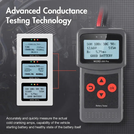 MICRO-200 PRO Car Battery Tester Battery Internal Resistance Life Analyzer, Nordic Version, MICRO-200 PRO, Nordic