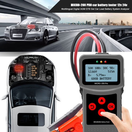 MICRO-200 PRO Car Battery Tester Battery Internal Resistance Life Analyzer, Western European Version, MICRO-200 PRO, Western European