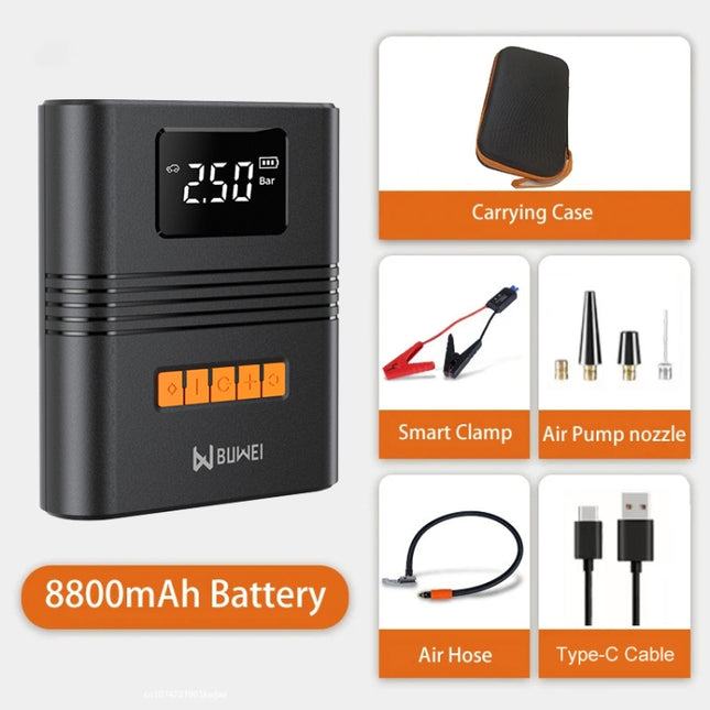 D7L 8800mAh Multifunctional Car Emergency Starting Power Supply Air Pump Integrated Machine