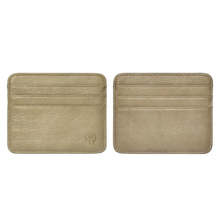 XIAO YUAN XIANG Cowhide Leather Pocket 6 Card Sleeve Wallet Coin Purse Card Holder, Size: 10.7cm x8.7cm, Random Color Delivery, 6 Card Sleeve