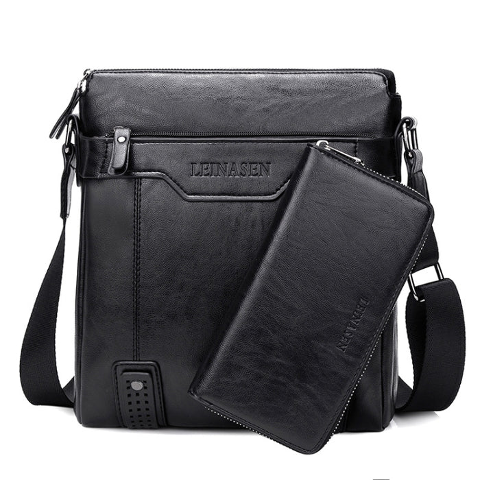 WEIXIER 15036 Multifunctional Men Business Messenger Bag Single Shoulder Bag with Handbag