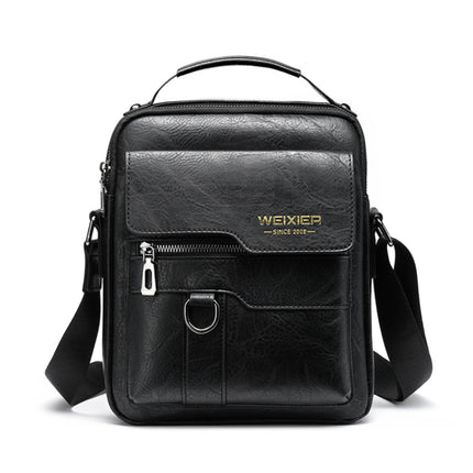 WEIXIER 8642 Men Business Retro PU Leather Handbag Crossbody Bag, 26 x 22 x 8cm