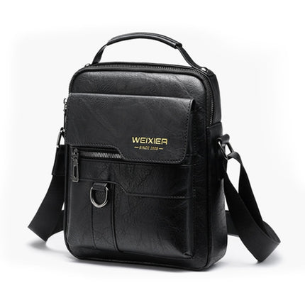 WEIXIER 8642 Men Business Retro PU Leather Handbag Crossbody Bag, 26 x 22 x 8cm