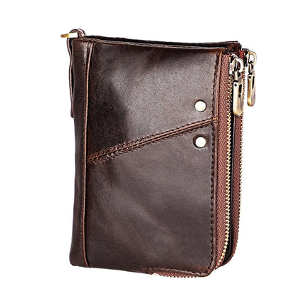 3533 Antimagnetic RFID Top-grain Leather Crazy Horse Texture Men Business Leisure Wallet