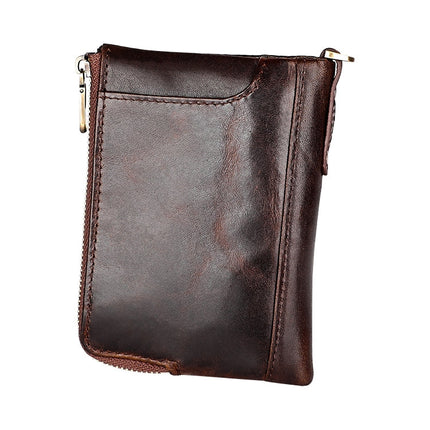 3533 Antimagnetic RFID Top-grain Leather Crazy Horse Texture Men Business Leisure Wallet