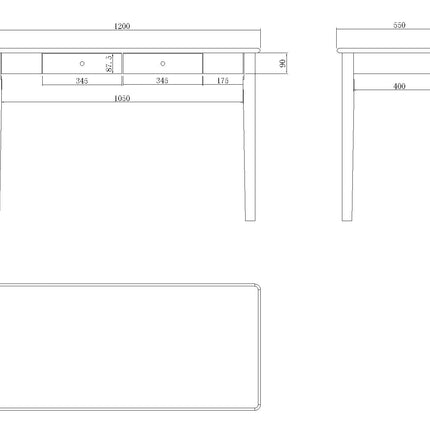 Wright Walnut Desk and Dressing Table