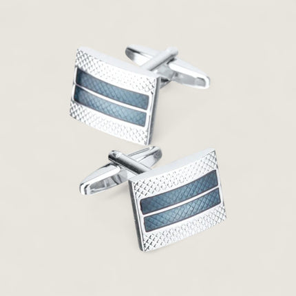 Classic Indigo Enamel Cufflinks