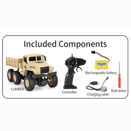JJR/C 1:18 2.4Ghz 4 Channel Remote Control Dongfeng 7 Six-wheeled Armor Truck Vehicle Toy