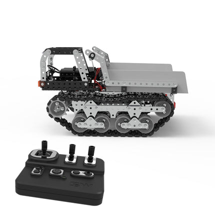 MoFun SW(RC)-007 2.4G Wireless Remote Control 10-channel Dump Truck Children DIY Stainless Steel Assembled Toy, SW(RC)-007