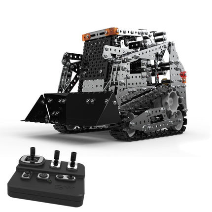 MoFun SW(RC)-008 2.4G Wireless Remote Control 10-channel Caterpillar Forklift Children DIY Stainless Steel Assembled Toy, SW(RC)-008