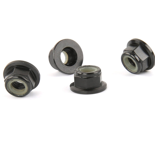 100 PCS iFlight M5 CW 6061 Aluminum Motor Screw Nuts Nylon Insert Self Lock Flange Nut for RC FPV Racing Drone Motor, M5 CW 6061(Black), M5 CW 6061(Red)