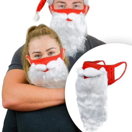 Santa Claus Beard Dustproof Cotton Mask Christmas Funny Dress Up Ornaments, Cotton Mask