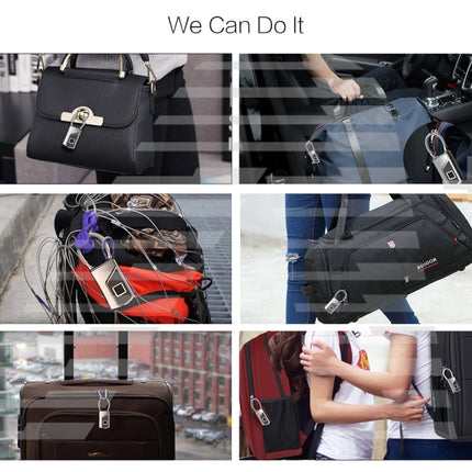 Anytek USB Charging Waterproof Anti-theft Non-password Electrically Intelligent Fingerprint Padlock Size:3.2cm × 3.5cm × 9cm