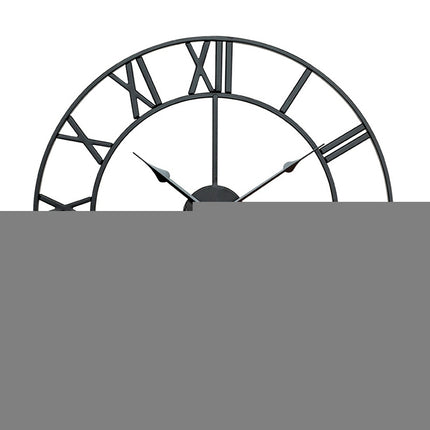 40cm Retro Living Room Iron Round Roman Numeral Mute Decorative Wall Clock, 40cm