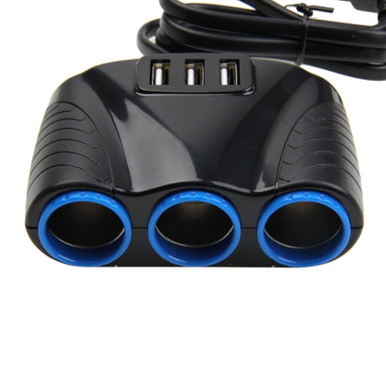 12-24V 3.1A 3 USB Ports & 3 Car Cigarette Lighter Sockets Car Charger, 12-24V 3.1A  With 23 USB