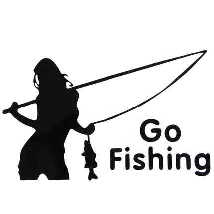 Beauty Go Fishing Styling Reflective Car Sticker, Size: 14cm x 8.5cm, Styling Reflective 2, Fishing Styling 2