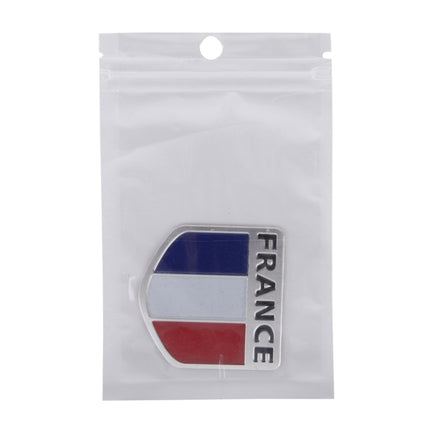 Shield Shape Metal Car Badge Decorative Sticker, Size: Small, French Flag, Italy Flag 2, Italy Flag 1