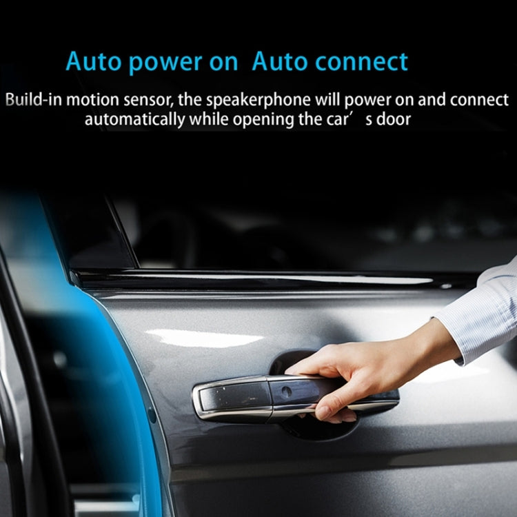 SP09 Multipoint Wireless Bluetooth V4.2 Handsfree Car Kit Speaker Speakerphone, Support Voice Readout & Vibration Sensor