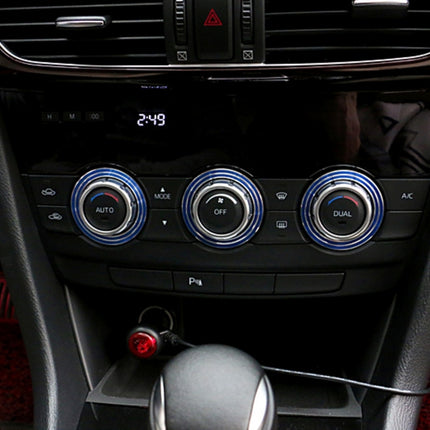 3 PCS Car Aluminum Air Conditioner Knob Case For ATENZA, For ATENZA(Red), For ATENZA(Silver), For ATENZA(Gold), For ATENZA(Blue)