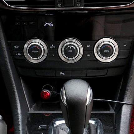 3 PCS Car Aluminum Air Conditioner Knob Case For ATENZA, For ATENZA(Red), For ATENZA(Silver), For ATENZA(Gold), For ATENZA(Blue)