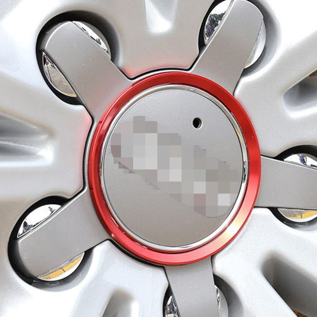 4 PCS Car Aluminum Wheel Hub Deroration Ring For Audi