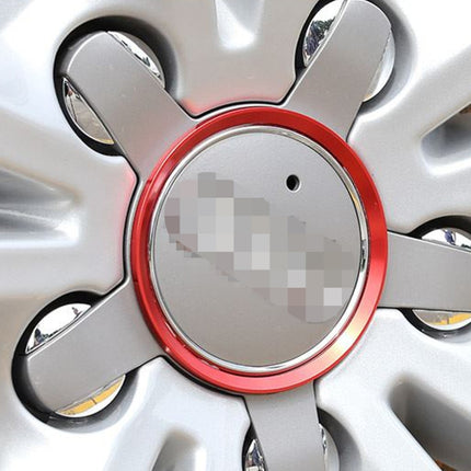 4 PCS Car Aluminum Wheel Hub Deroration Ring For Audi