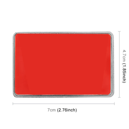 Universal Car France Flag Rectangle Shape VIP Metal Decorative Sticker, France Flag (Gold), France Flag (Silver)