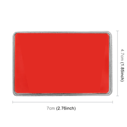 Universal Car Italy Flag Rectangle Shape VIP Metal Decorative Sticker