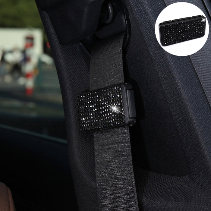Car Seat Belts Crystal Clip Fixer Tightening Regulator, Crystal Black, Crystal Colour, Crystal Pink, Crystal Blue, Crystal Red, Crystal White