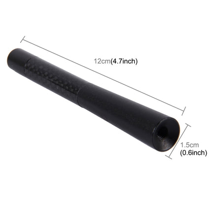 Carbon Fiber Aluminum Short Antenna Polished Universal Screws Base(Big Size), 12cm