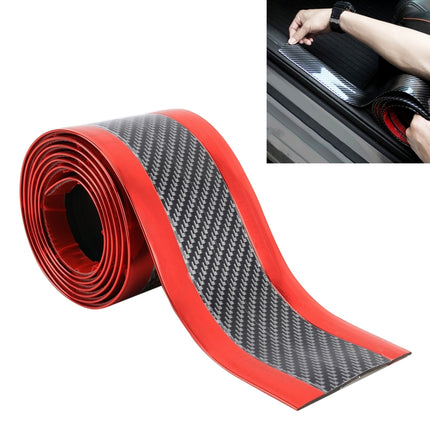 Universal Electroplate Carbon Fibre Car Door Threshold Decoration Strip Decorative Sticker, Size : 3CM x 2M, 3CM x 2M (Gold), 3CM x 2M (Red), 3CM x 2M (Silver)