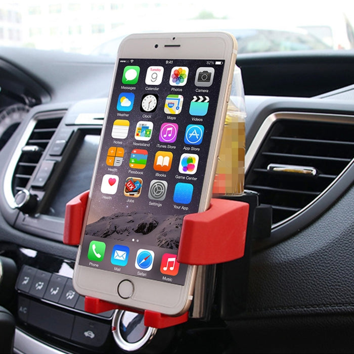 SHUNWEI SD-1027 Car Auto Multi-functional ABS Air Vent Drink Holder Bottle Cup Holder Phone Holder Mobile Mount, SD-1027(Black), SD-1027(Green), SD-1027(Red)