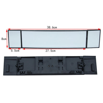 SHUNWEI Large Car Three-Fold Curve Surface Rear View Mirror Reverse Wide Angle Adjustable Angle Auxiliary Blind Area Retroreflector Reversing Wide-angle Lens, SD-2411