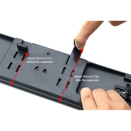 SHUNWEI Large Car Three-Fold Curve Surface Rear View Mirror Reverse Wide Angle Adjustable Angle Auxiliary Blind Area Retroreflector Reversing Wide-angle Lens, SD-2411