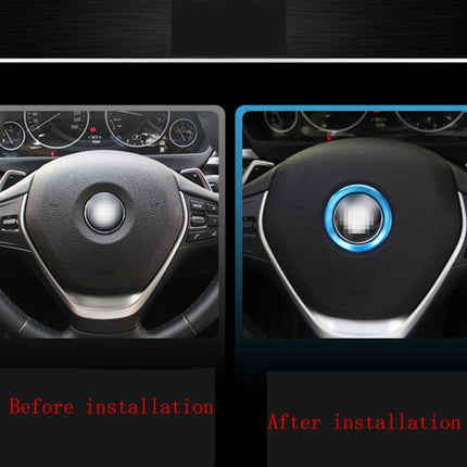 Aluminium Alloy Steering Wheel Decoration Ring Cover Sticker for BMW