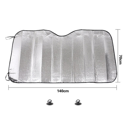 General Purpose Epe Car Sun Visor Before The File, Size: 140cm x 70cm, 140 x 70cm (Silver)