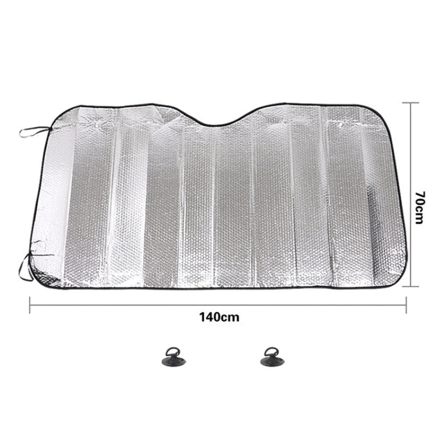 General Purpose Epe Car Sun Visor Before The File, Size: 140cm x 70cm, 140 x 70cm (Silver)