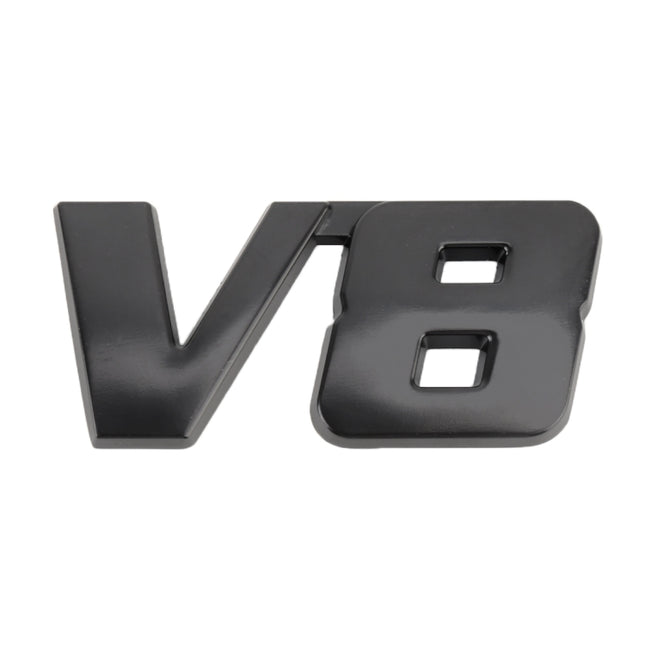 V8 Connect Shape Car Metal Body Decorative Sticker, Size : S, V8 Connect Shape, Size : S (Black), V8 Connect Shape, Size : S (Silver)