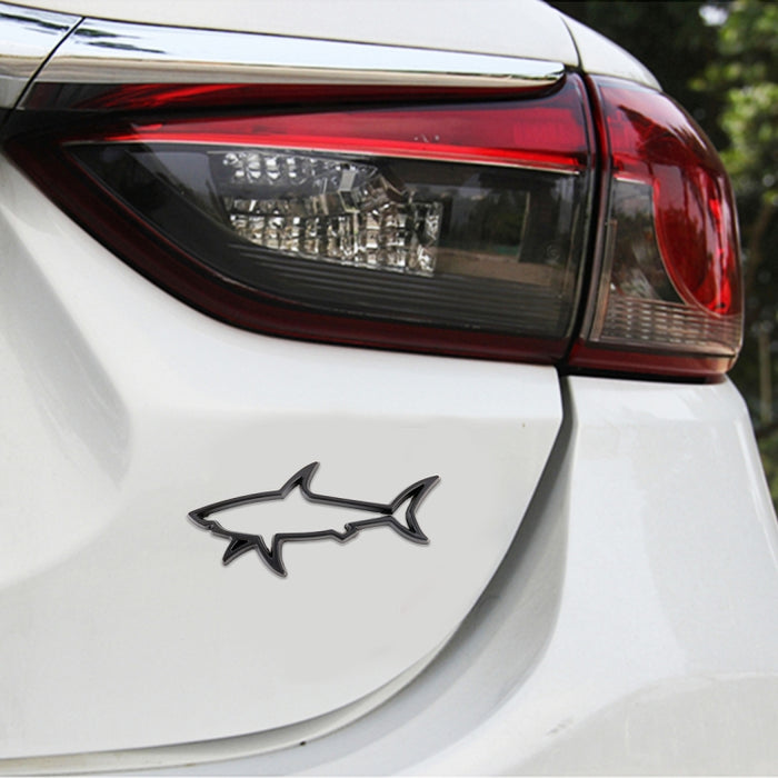 Shark Shape Car Metal Body Decorative Sticker, Shark Shape
