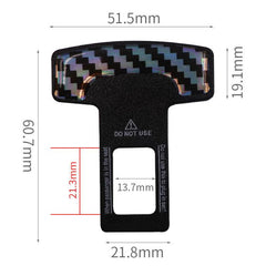 2 in 1 Car Carbon Fibre Safety Seat Belt Buckle Clip