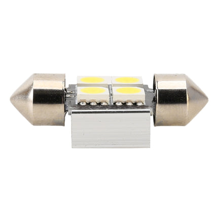 10 PCS 31mm DC12V / 2W / 7000K / 80LM 4LEDs SMD-5050 Car Reading Lamp, 31mm, 4LEDs SMD-5050