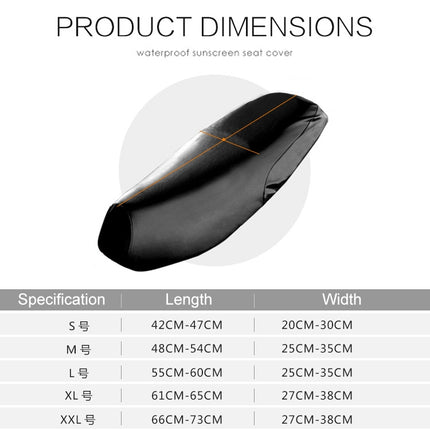Waterproof Motorcycle Black Leather Seat Cover Prevent Bask In Seat Scooter Cushion Protect, Size: L, Length: 55-60cm; Width: 25-35cm, Length: 55-60cm; Width: 25-35cm