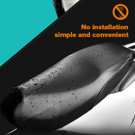 Waterproof Motorcycle Black Leather Seat Cover Prevent Bask In Seat Scooter Cushion Protect, Size: L, Length: 55-60cm; Width: 25-35cm, Length: 55-60cm; Width: 25-35cm